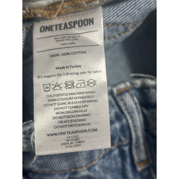 One Teaspoon NEW Legends High Waist Mom Fit Denim Shorts‎ Rosewood 25 MSRP $130 - Picture 8 of 9